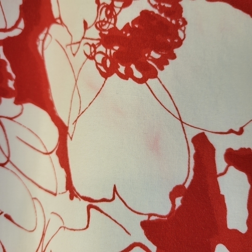 ANTHROPOLOGY Red And White Floral Skirt Size 6 - Picture 4 of 6